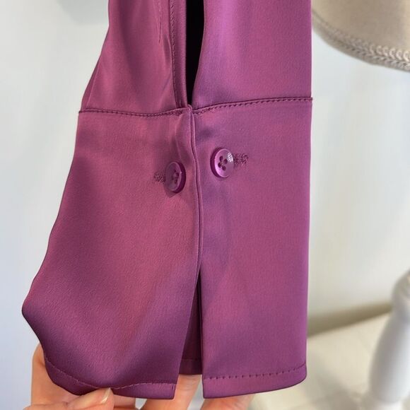 Good American Womens Tops Satin Wrap Top NWT - Picture 2 of 4